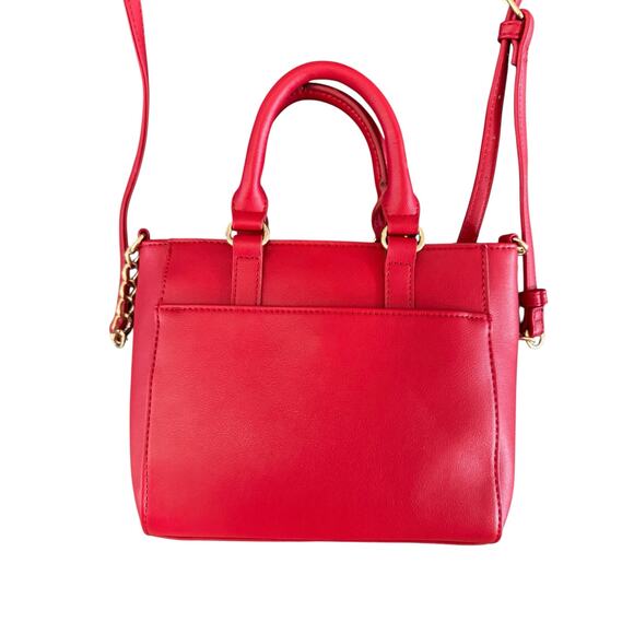 NWT Juicy Couture Red Quilted Mini Tote with Gold Heart Studs Crossbody Bag - Picture 7 of 10